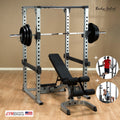 Body Solid GPR378 Power Rack w/ Bench, 300lb Weight Set, Dip Attach, Lat Attach - GymBasis Store