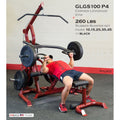 BodySolid GLGS100P4 Corner Leverage Gym + 260lb. Black Rubber Bumper Plates - GymBasis Store
