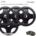 Body-Solid - ORT35 - Black Rubber Grip Olympic Plate Pairs - 35 lb - GymBasis Store