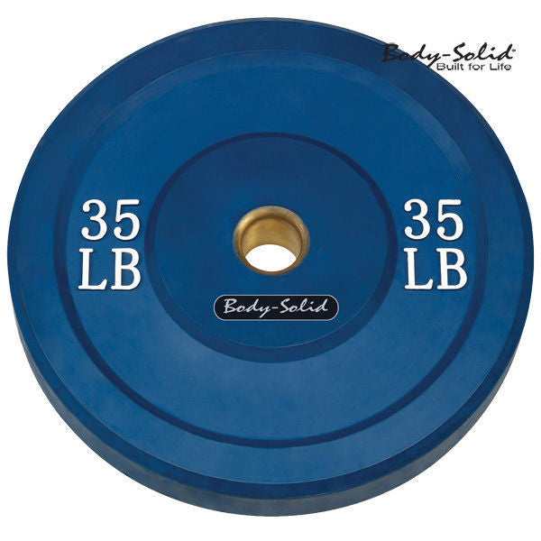 Body-Solid 680 lbs. OBPC Colored Rubber Bumper Plate Set 10, 15, 25, 35, 45 lb. - GymBasis Store