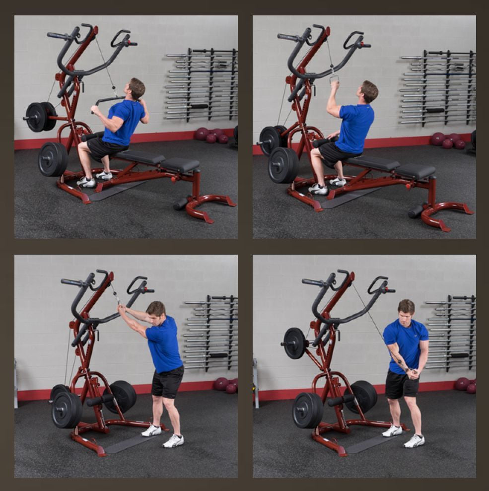 Body Solid GLGS100 Plate Loaded Leverage Corner Gym + 255 lbs. plates - GymBasis Store