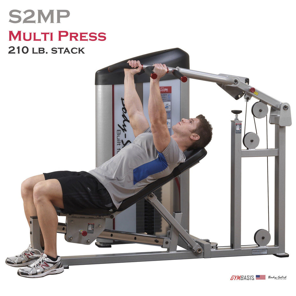 Body-Solid S2MP/2 - Pro Clubline Series II Multi Press - 210 lb. stack - GymBasis Store