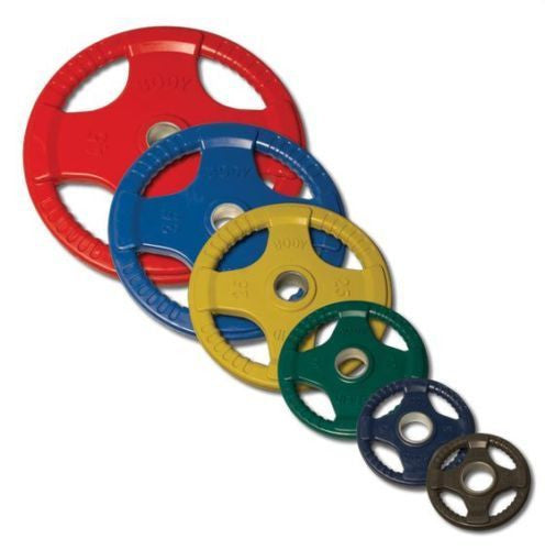 Body-Solid 880 lbs. ORC Colored Rubber Grip Olympic Plate Set 100 lb 45 lb 25 lb - GymBasis Store