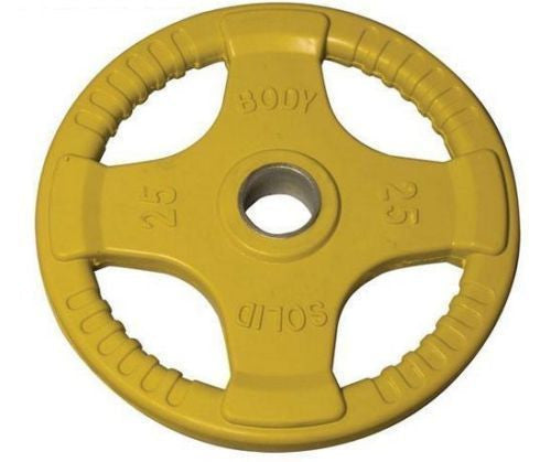 Body-Solid 680 lbs. ORC Colored Rubber Grip Olympic Plate Set 100 lb 45 lb 25 lb - GymBasis Store