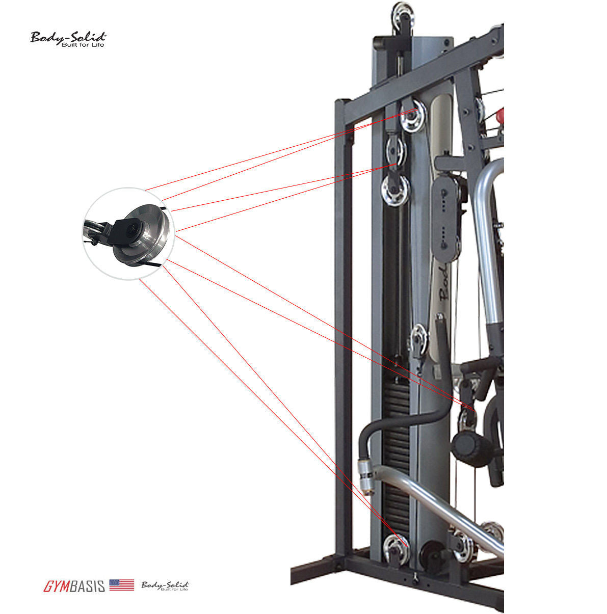 Body-Solid GAP3 Aluminum Pulley Upgrade - BODY SOLID G3S Home Gym - GymBasis Store