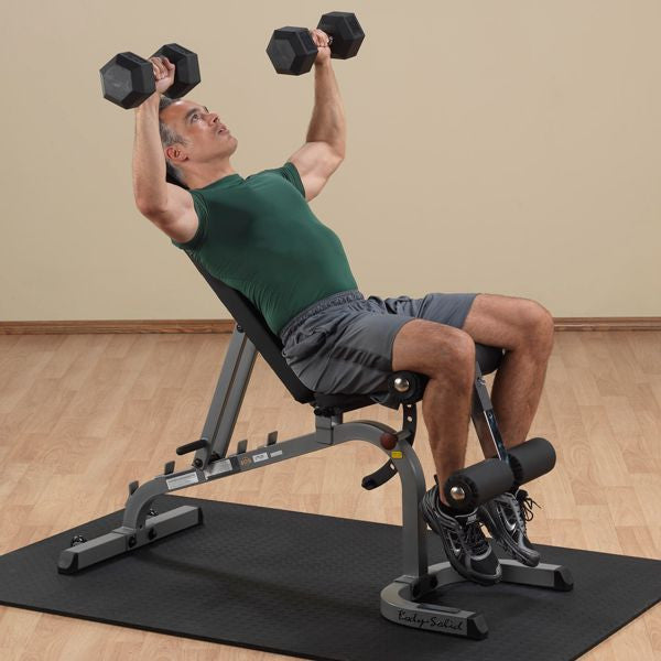 Body-Solid GPR370 Press Rack KIT with GFID31 Bench & 300lb. Weight Set - GymBasis Store
