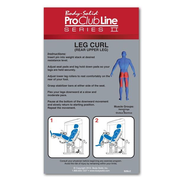 Body-Solid S2SLC/1 Pro Clubline Series II Seated Leg Curl 160 lb. stack - GymBasis Store