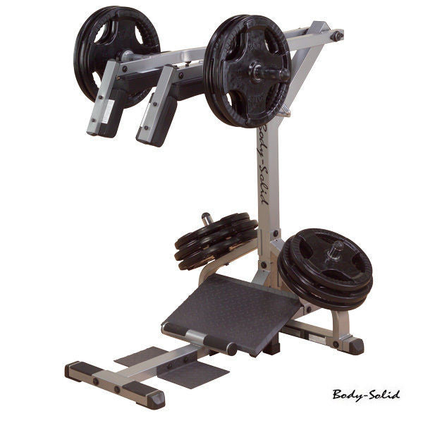 Body-Solid GSCL360 Leverage Squat and Calf Machine & 455 lbs Rubber Grip Plates - GymBasis Store
