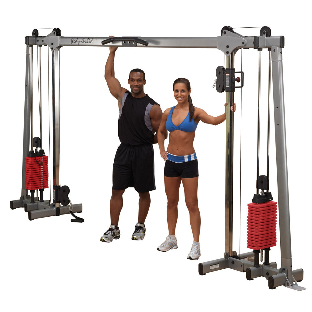 Body-Solid GDCC250 Deluxe Functional Trainer Crossover 160lb - 210lb RED Stacks - GymBasis Store