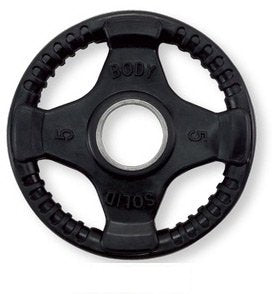 Body-Solid Black Rubber Grip Olympic Plates - 5 lb pair - GymBasis Store