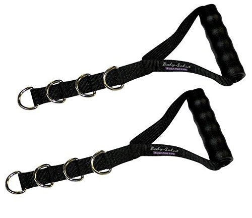 Body-Solid Adjustable Nylon Stirrup Handle - PAIR - Cable Gym Attachment Handles for Home Gyms and Commercial Gyms - GymBasis Store
