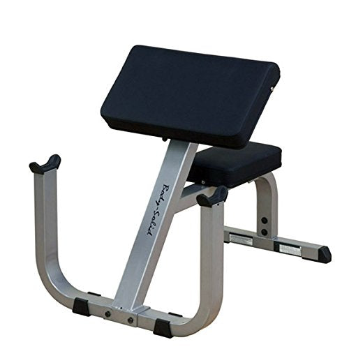 Body Solid GPCB329 Preacher Curl with Olympic Curl Bar, 100lbs. Weights - GymBasis Store