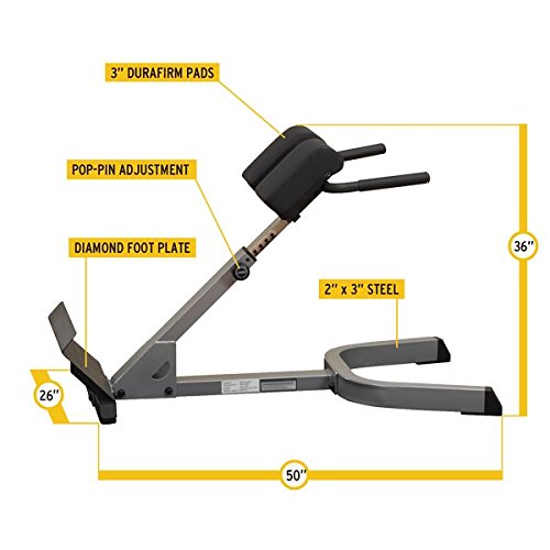 Body-Solid 45 Degree Ab Back Hyperextension Roman Chair GHYP345 - GymBasis Store
