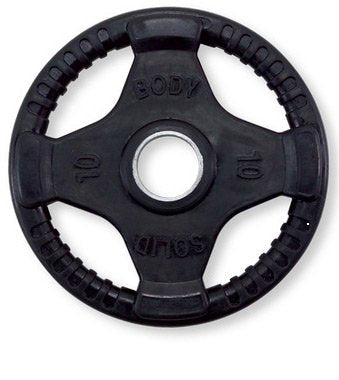 Body-Solid Black Rubber Grip Olympic Plates - 10 lb pair - GymBasis Store