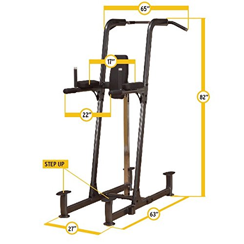Body-Solid FCD Commercial Power Tower With Vertical Knee Raise, Dip Station, Push-Up station, and Pull-Up Station - GymBasis Store