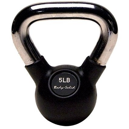 Body Solid KBCS105 Chrome Handle Rubberized Kettle Bell44; Set of 5-30 - GymBasis Store