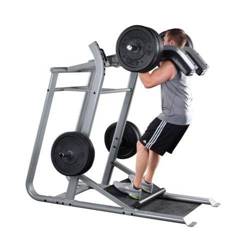 Body Solid SLS500 ProClub Leverage Squat Machine with Rounded Calf Block and Plate Storage - GymBasis Store