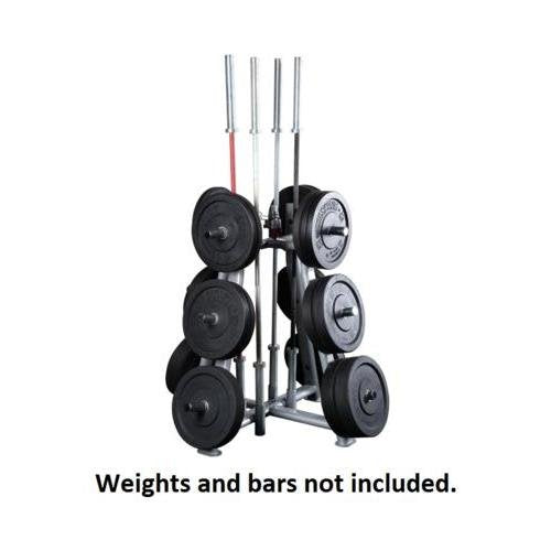 Body Solid SWT1000 ProClub Olympic Weight and Bar Holder with 4 Bar Holders and 2 Collar - GymBasis Store