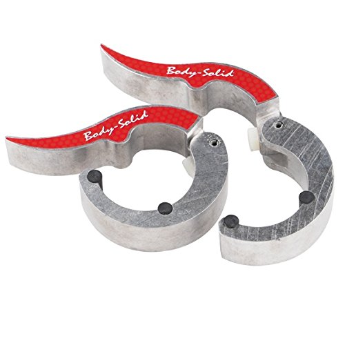 Body-Solid Roepke NATURAL Aluminum Olympic Collars (Pair) - USA-Made Lever Compression Bar Clamps - Barbell Clamps - GymBasis Store
