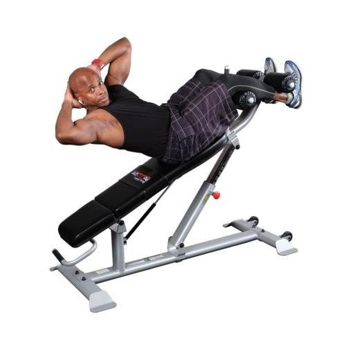 Body Solid SAB500 ProClub Ab Bench with Gas-Assisted Adjustment and 4-Point - GymBasis Store