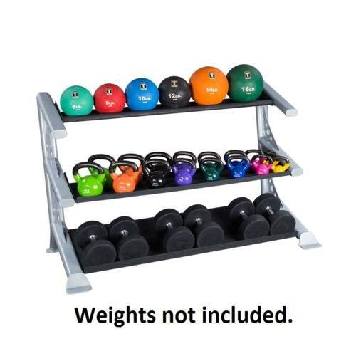 Body Solid SDKR1000P2 Proclub 3-Tiered Combination Storage Rack for Dumbbells Kettlebells and Medicine - GymBasis Store