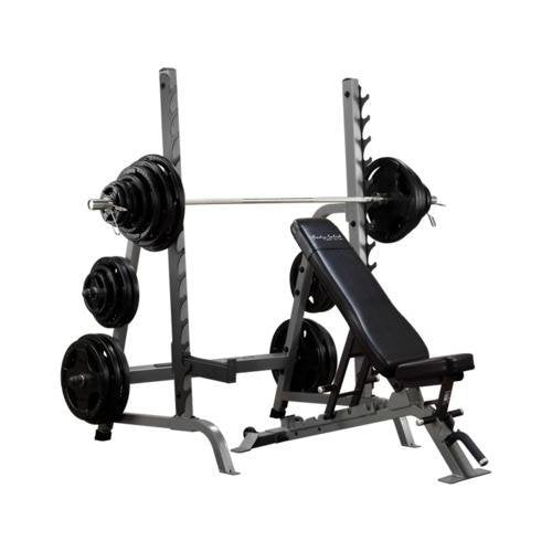 Body Solid SDIB370 Olympic Press System with 11-Gauge Steel Construction and Oversized - GymBasis Store