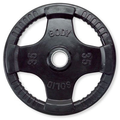 Body-Solid Quad Rubber Grip Olympic Weight Plate Singles - GymBasis Store