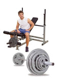 Body Solid Olympic Bench With Leg Developer And 300 lb Olympic Set - GymBasis Store