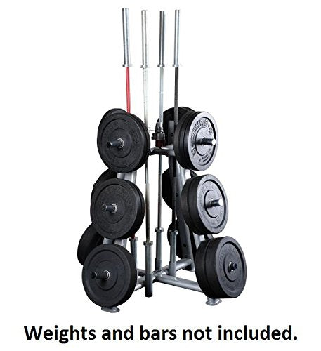 Body Solid SWT1000 ProClub Olympic Weight and Bar Holder with 4 Bar Holders and 2 Collar - GymBasis Store