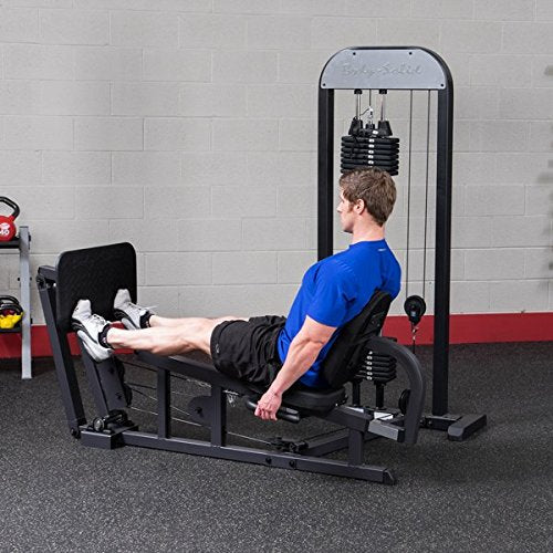 Body Solid GLPSTK3 Pro Select Leg Press Machine with Rubbec-Coated Foot Plate and Adjustable Back Support 310-Pound - GymBasis Store