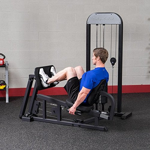 Body Solid GLPSTK3 Pro Select Leg Press Machine with Rubbec-Coated Foot Plate and Adjustable Back Support 310-Pound - GymBasis Store