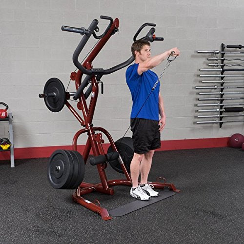 Body-Solid GLGS100 Corner Leverage Gym w/ Rubber Grip Plates - GymBasis Store