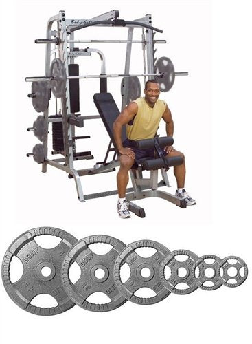 Body Solid Series 7 Smith System With FID Bench And 255 lb Olympic Set - GymBasis Store