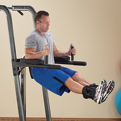 Body-Solid FCD Commercial Power Tower With Vertical Knee Raise, Dip Station, Push-Up station, and Pull-Up Station - GymBasis Store
