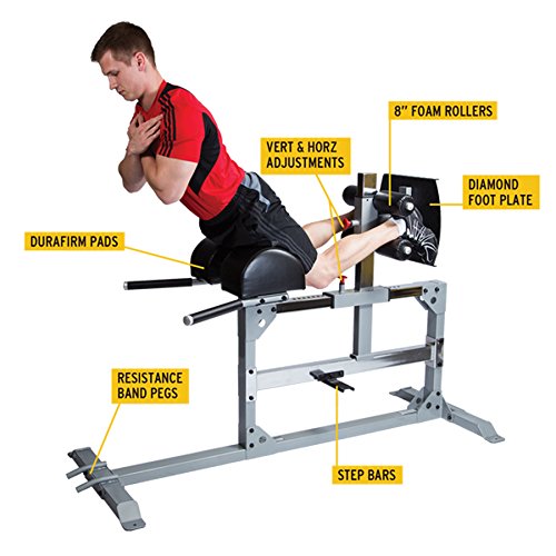 Body-Solid GHD Glute Ham Ab Back Hyperextension Roman Chair SGH500 - GymBasis Store