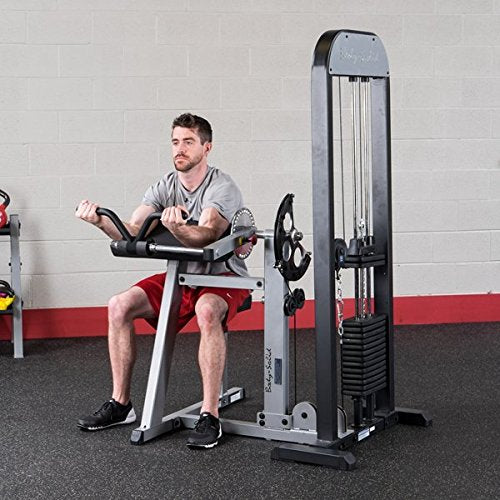 Body Solid GCBTSTK3 Pro Select Bicep/Tricep Machine with DuraFirm Padding and Multi-Grip Handle 310-Pound - GymBasis Store