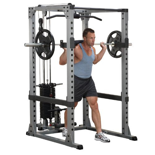 Body-Solid GPR378 Heavy Duty Pro Power Rack with J-hooks and Safety bars - GymBasis Store