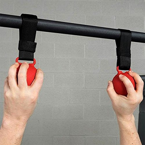 Body-Solid Cannonball Grips with Straps - PAIR - 3 inch Diameter Pull-Up Balls for Grip Strength - Steel Chin-Up Ball Attachments - GymBasis Store