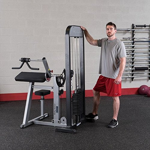 Body Solid GCBTSTK3 Pro Select Bicep/Tricep Machine with DuraFirm Padding and Multi-Grip Handle 310-Pound - GymBasis Store
