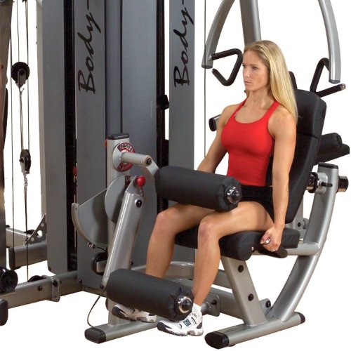 Body Solid DLECS Pro Dual Leg Extension/Curl Component for DGYM with 200-Pound Weight - GymBasis Store