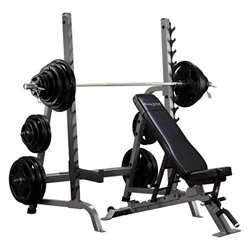 Body Solid SDIB370 Olympic Press System with 11-Gauge Steel Construction and Oversized - GymBasis Store