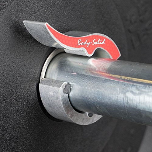 Body-Solid Roepke NATURAL Aluminum Olympic Collars (Pair) - USA-Made Lever Compression Bar Clamps - Barbell Clamps - GymBasis Store