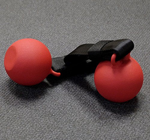 Body-Solid Cannonball Grips with Straps - PAIR - 3 inch Diameter Pull-Up Balls for Grip Strength - Steel Chin-Up Ball Attachments - GymBasis Store
