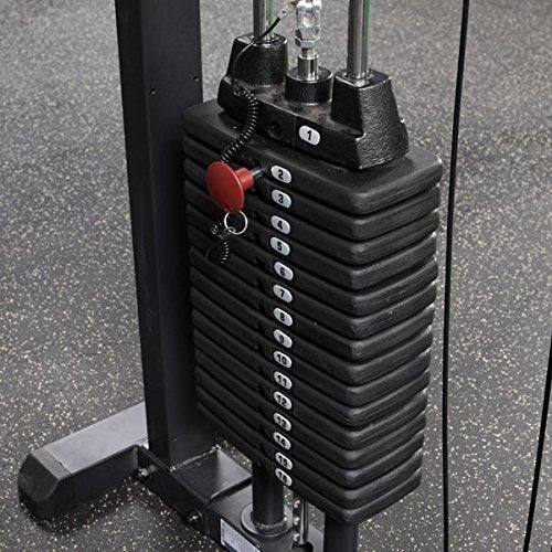 Body Solid GMFPSTK3 Pro Select Functional Pressing Station with DuraFirm Padding and Nylon Cable Handles 310-Pound - GymBasis Store