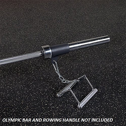 Body-Solid LMSE Landmine Single Eyelet Attachment for Olympic Bar with Chain for Bent Over Row Exercise - For Use with Cable Machine Attachment Handles - GymBasis Store