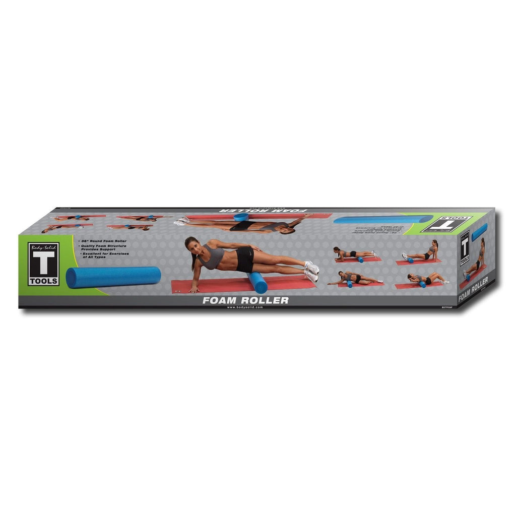 Body Solid Tools BSTFR36F 36 in. Foam Roller Blue - Half - GymBasis Store