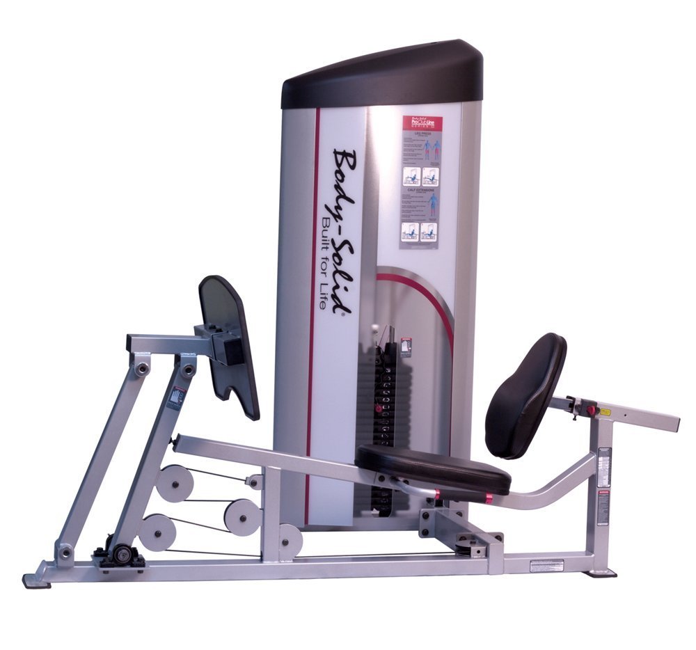 Body Solid S2LPC3 ProClub Line Series 2 Leg Press/Calf Raise Machine with 11-Gauge Steel and Construction and Instructional Placards 310-Pound - GymBasis Store
