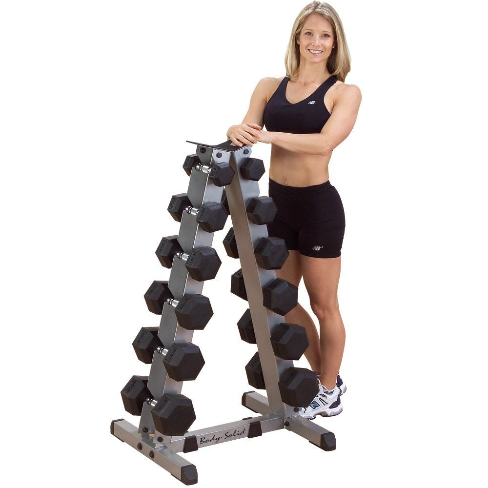 Body Solid GDR44 2-Tier Veritcal Dumbbell Rack - GymBasis Store