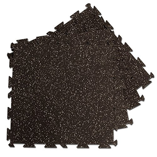Body Solid RF4PMG 4 Piece Puzzle Mat with 19.5 in. Square & 0.37 in. Thick44; Gray Speck - GymBasis Store