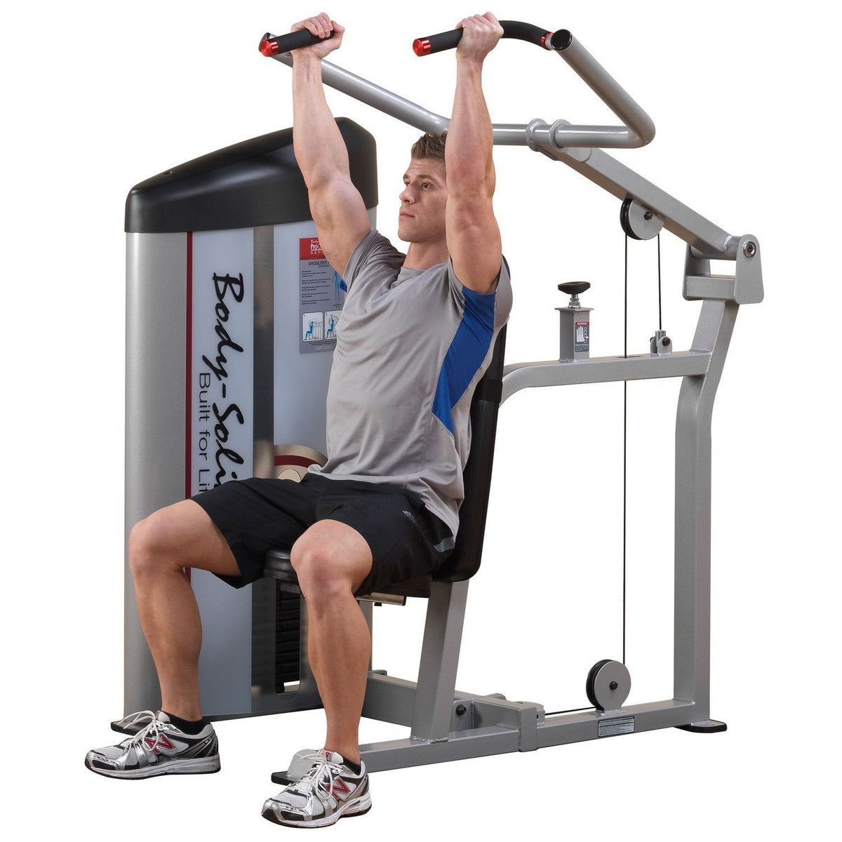 Body Solid S2SP3 ProClub Line Series 2 Shoulder Press Machine with 11-Gauge Steel Construction and Instructional Placards 310-Pound - GymBasis Store